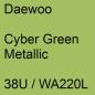 Preview: Daewoo, Cyber Green Metallic, 38U / WA220L.